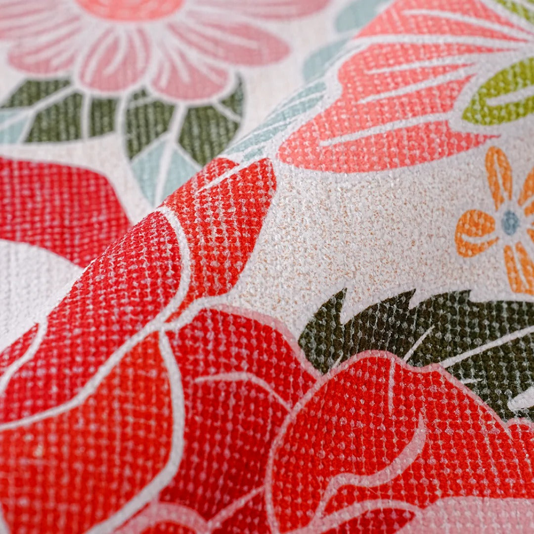 Floral Chenille Cotton Rug
