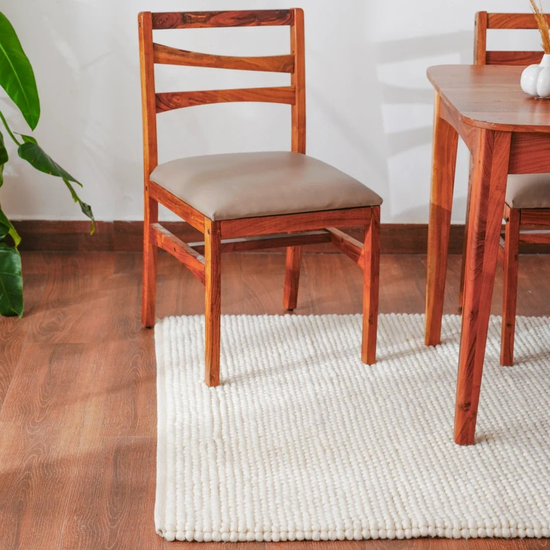 Aurelia Pearl Wool Rug – Handwoven Chunky Loop Weave in Ivory