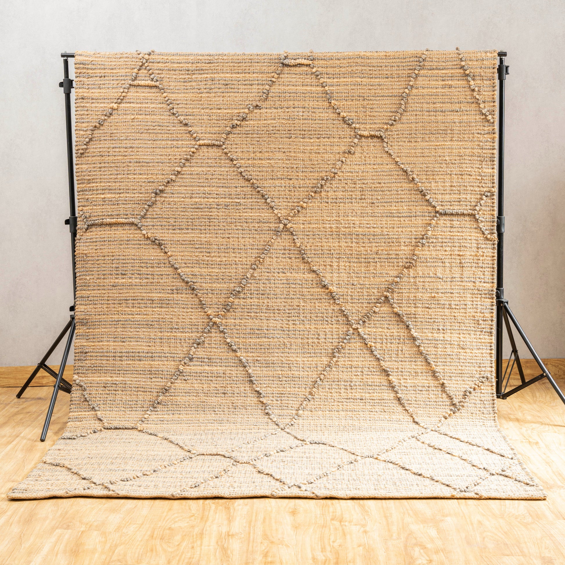 Luna Sunlit Ethereal Rug – Handwoven Natural Jute Rug with Modern Geometric Design ⸻