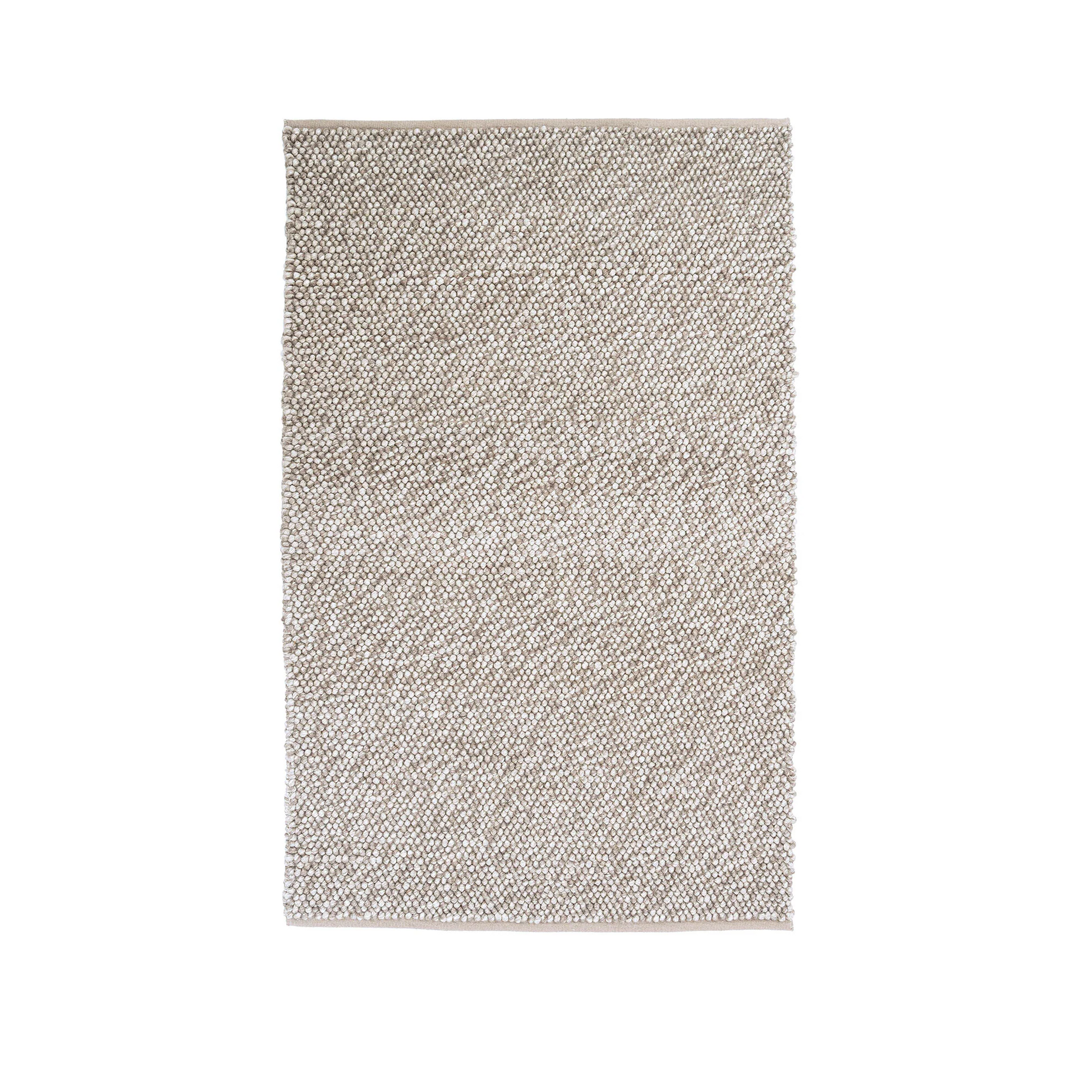 Handwoven Brown Wool Area Rug – Chunky New Zealand Wool Loop Weave