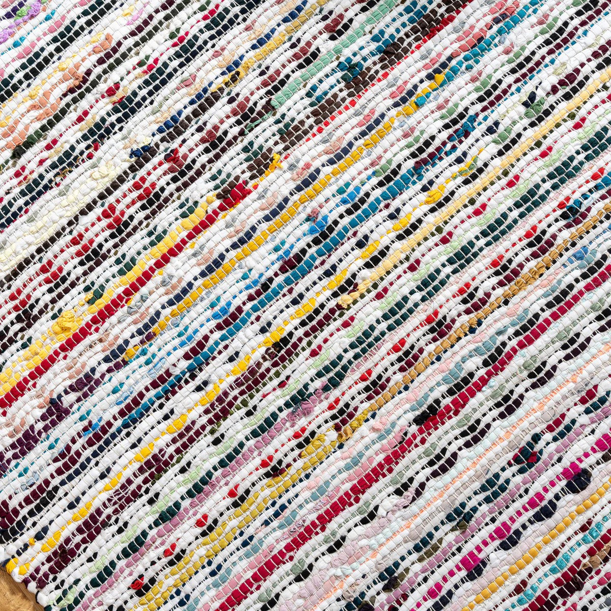 Vivid Visions Area Rug – Handwoven Recycled Cotton