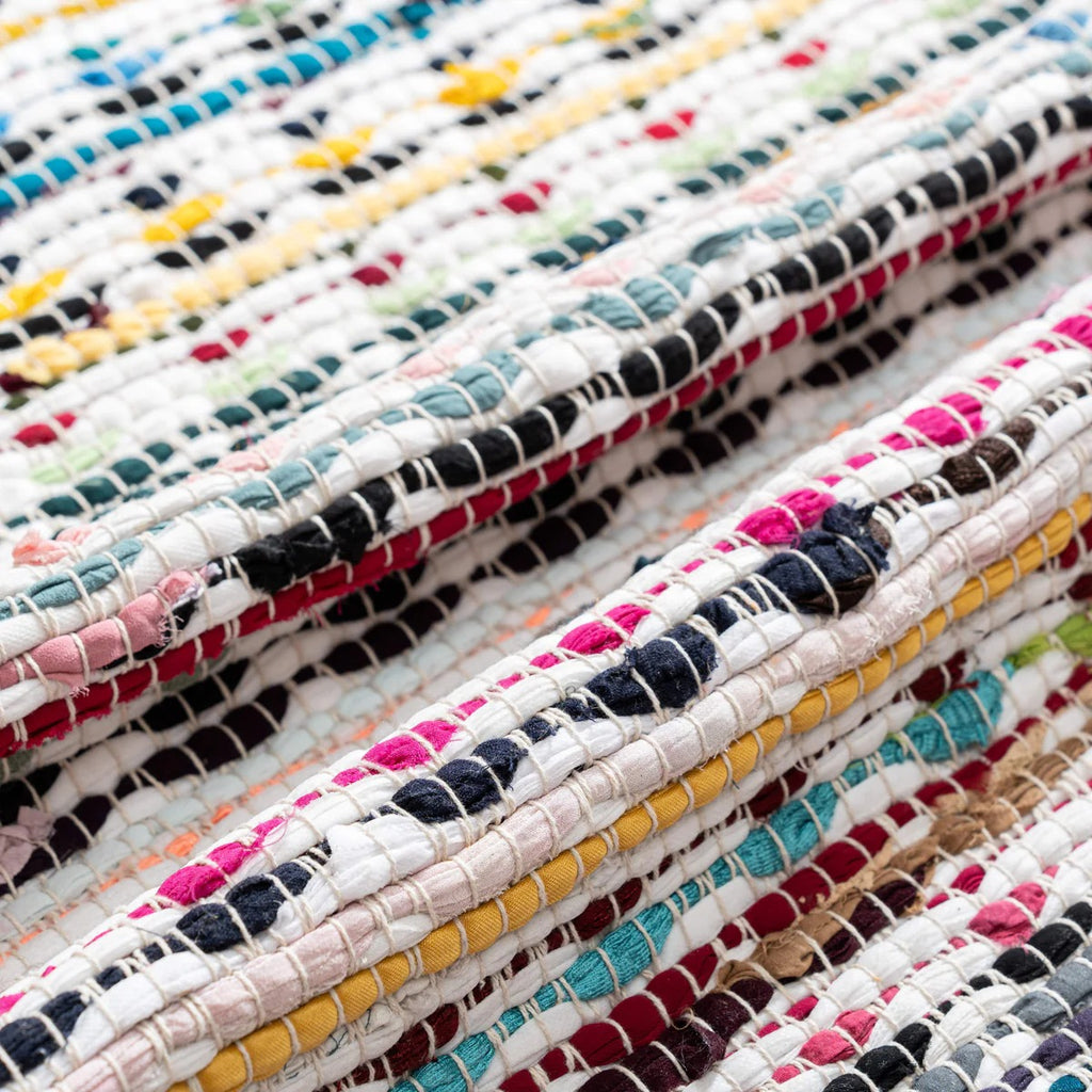 Vivid Visions Area Rug – Handwoven Recycled Cotton
