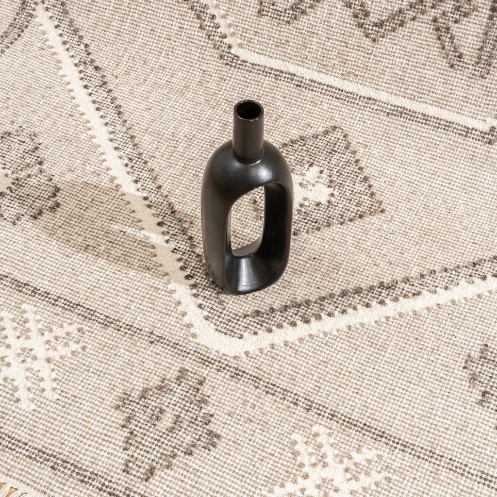 Sienna Mocha Wool Rug – Handwoven Panja Oriental Design