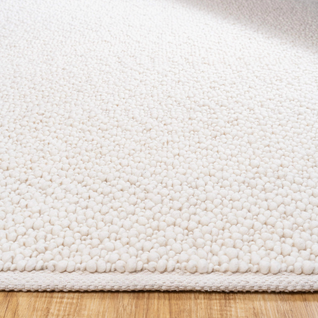Oyster Ripple Wool Rug – Handwoven New Zealand Wool Loop Rug in Ivory