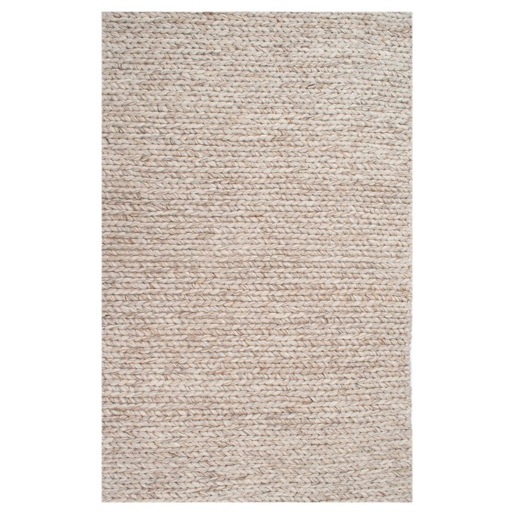 Chunky Wool Braided Rug – Handwoven Wool in Beige