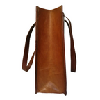 Aurelia Vintage Full-Grain Leather Tote – 16″ Everyday Work & Travel Bag for Women